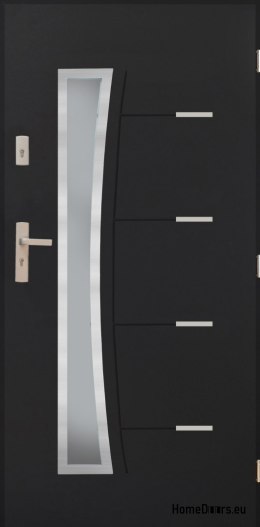 Exterior doors Polish steel 72mm Saturn 01 80 90