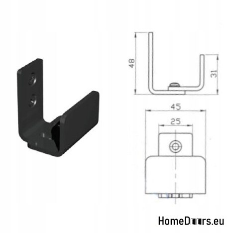 Bottom guide for sliding system Bottom guide for sliding system