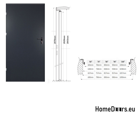 Technical exterior doors shortened to size Technical exterior doors shortened to size