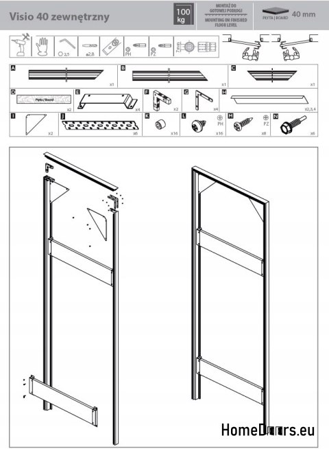Hidden retractable doors invisible in the wall 70/80/90 Hidden retractable doors invisible in the wall 70/80/90