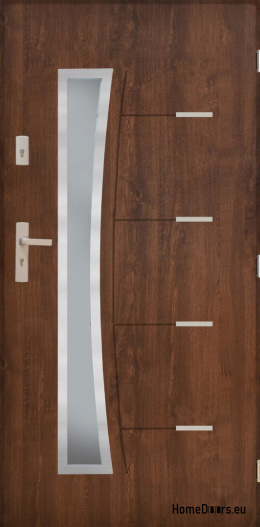 Exterior doors Polish steel 72mm Saturn 01 80 90