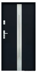 CUSTOM-MADE EXTERNAL DOOR W18 80 BLACK, FOAM