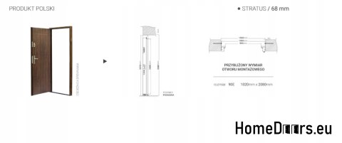 ENTRANCE DOOR 68MM WARM STRATUS VEGA CR 90 ENTRANCE DOOR 68MM WARM STRATUS VEGA CR 90