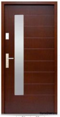 Exterior wooden oak door 82 mm JONNY