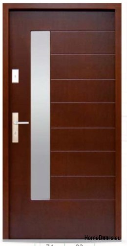 Exterior wooden oak door 82 mm JONNY