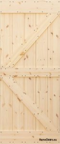 WOODEN SLIDING PINE DOORS LOFT RUSTIC K 70