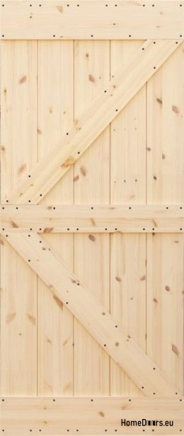 WOODEN SLIDING PINE DOORS LOFT RUSTIC K 70
