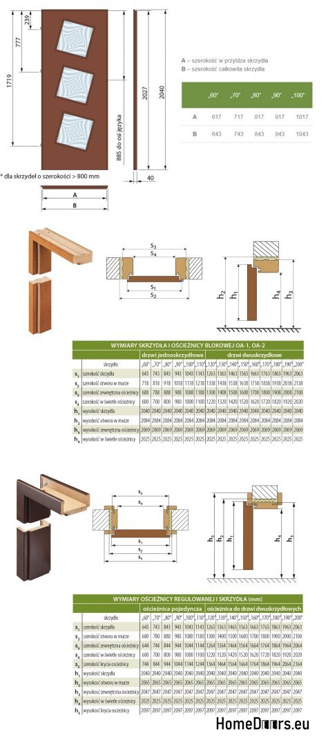 Internal doors for bathroom BORNEO 1 glass 80 Internal doors for bathroom BORNEO 1 glass 80