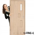 Bathroom door toilet with glass ventilation TRE 60