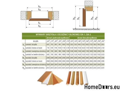 Fixed frame OA-1, HDF panel doors, FOIL Fixed frame OA-1, HDF panel doors, FOIL