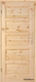 Wooden door raw knot MANHATTAN 60/70/80/90