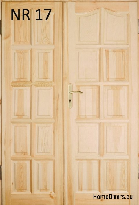 Double-leaf pine doors No. 17 with frame Double-leaf pine doors No. 17 with frame