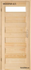 Wooden pine bathroom door MODENA 60/70/80/90