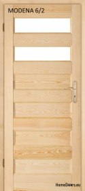 Wooden pine bathroom door MODENA 60/70/80/90