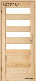 Wooden pine bathroom door MODENA 60/70/80/90