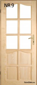 Interior wooden pine doors No. 10 60/70/80/90