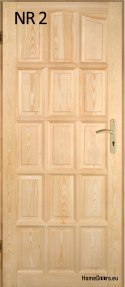 Interior wooden pine doors No. 3 60/70/80/90