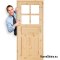 Door to the toilet bathrooms pine knot HARNAŚ 60/70/80/90