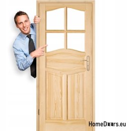 Door to the toilet bathroom knotless pine DELFIN 60/70/80/90
