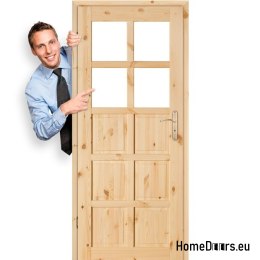 Door to bathroom toilet knotted wood BACA 60/70/80/90