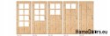 Door to bathroom toilet knotted wood BACA 60/70/80/90