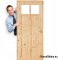 Door to bathroom toilet knotted wood BACA 60/70/80/90