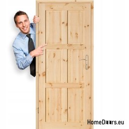 Door to room pine knotted wood GAZDA 60/70/80/90