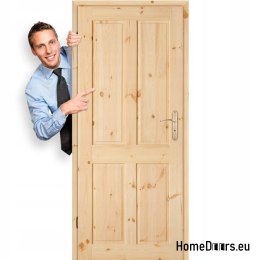 Door to room pine knotted wood GAZDA 60/70/80/90