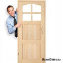 Wooden door for bathroom toilet pine LONDON 60/70/80/90