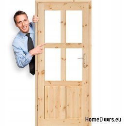 Door to room pine knotted wood GAZDA 60/70/80/90