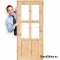 Door to room pine knotted wood GAZDA 60/70/80/90