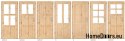 Door to room pine knotted wood GAZDA 60/70/80/90
