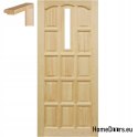 Raw pine doors 60/70/80/90 with frame STOLGEN LS8