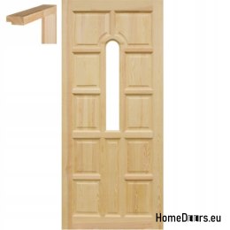 Raw wood doors 60/70/80/90 with frame STOLGEN KS3
