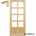 Raw pine doors 60/70/80/90 with frame STOLGEN LS2