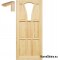 Raw pine doors 60/70/80/90 with frame STOLGEN WS4