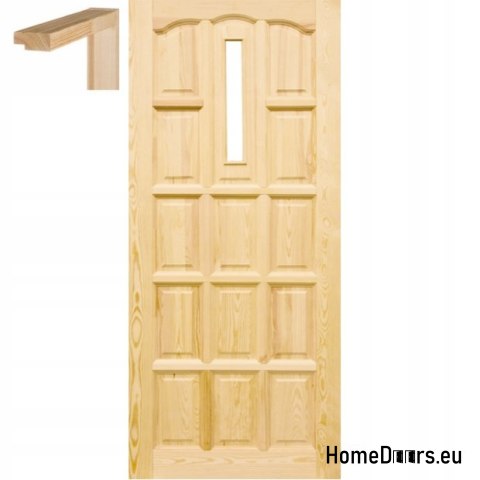 Raw wooden doors 60/70/80/90 with frame STOLGEN GR2