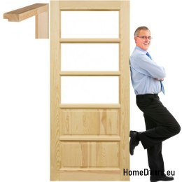 Pine room door with frame STOLGEN TS4 60/70/80/90