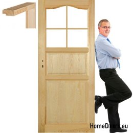 Raw pine doors with frame STOLGEN TP2 60/70/80/90