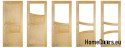 Wooden pine doors with frame STOLGEN SL3 60/70/80/90