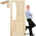 Raw wooden doors with frame STOLGEN RN2 60/70/80/90
