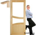 Raw wooden doors with frame STOLGEN SL4 60/70/80/90