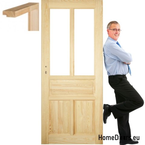 Wooden pine door frame STOLGEN PM3 60/70/80/90