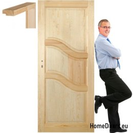 Raw pine doors with frame STOLGEN PS1 60/70/80/90