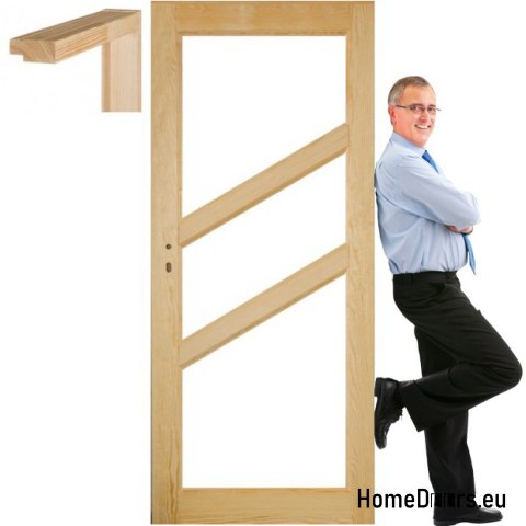 Room pine doors with frame STOLGEN FR4 60/70/80/90
