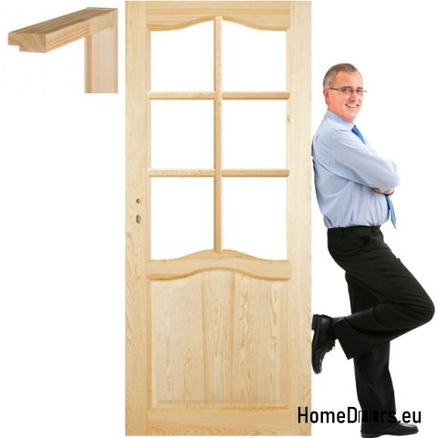 Room pine doors with frame STOLGEN DT3 60/70/80/90