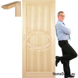 Raw pine doors with frame STOLGEN AR1 60/70/80/90
