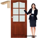 Wooden door with frame varnish glass TP3 90