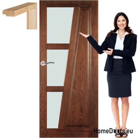 Wooden door with frame lacquered TK4 80