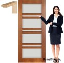 Wooden door with frame lacquered TO5 70